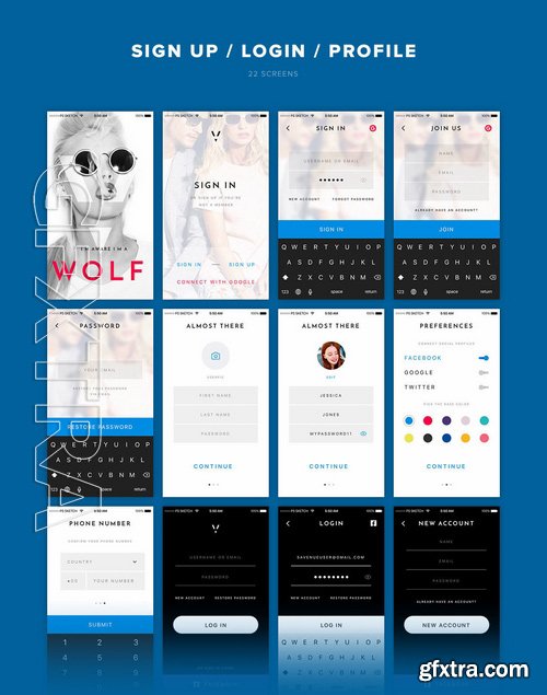 V Avenue Mobile UI Kit