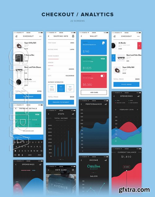 V Avenue Mobile UI Kit