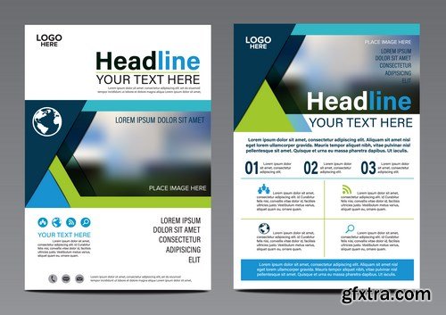 Corporate Templates of Brochures 16 - 20xEPS