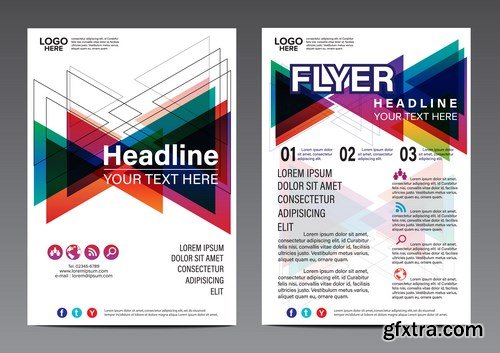 Corporate Templates of Brochures 16 - 20xEPS