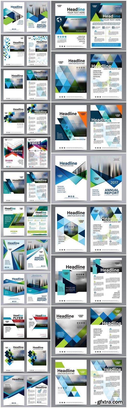 Corporate Templates of Brochures 16 - 20xEPS