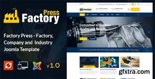 ThemeForest - Factory Press v1.0 - Industrial Business Joomla Template - 18070580