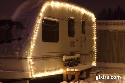 Collection of winter holiday mountain nature snow Christmas lights 25 HQ Jpeg