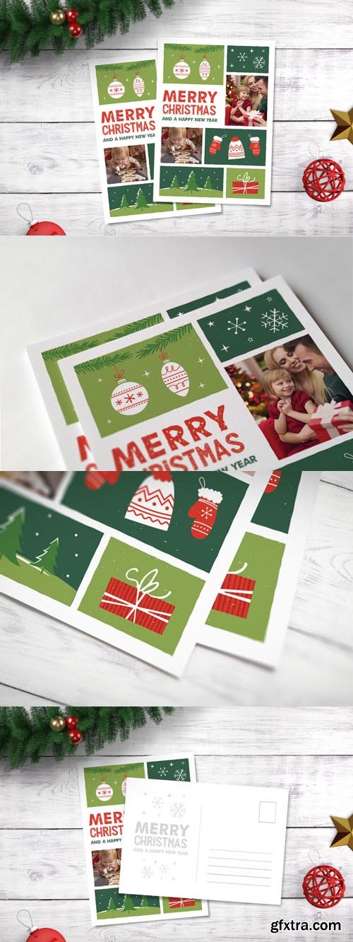 Illustrated Christmas Photocard