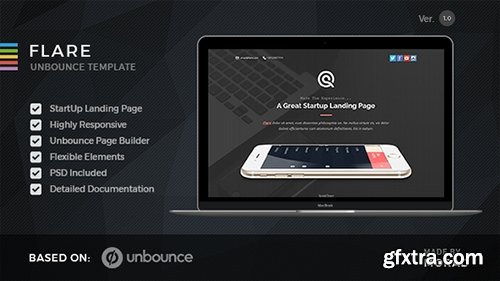 ThemeForest - Flare v1.0 - Unbounce Startup Landing Page - 10830058