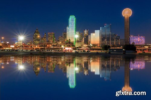 Dallas, Texas Cityscape - 12xUHQ JPEG Photo Stock