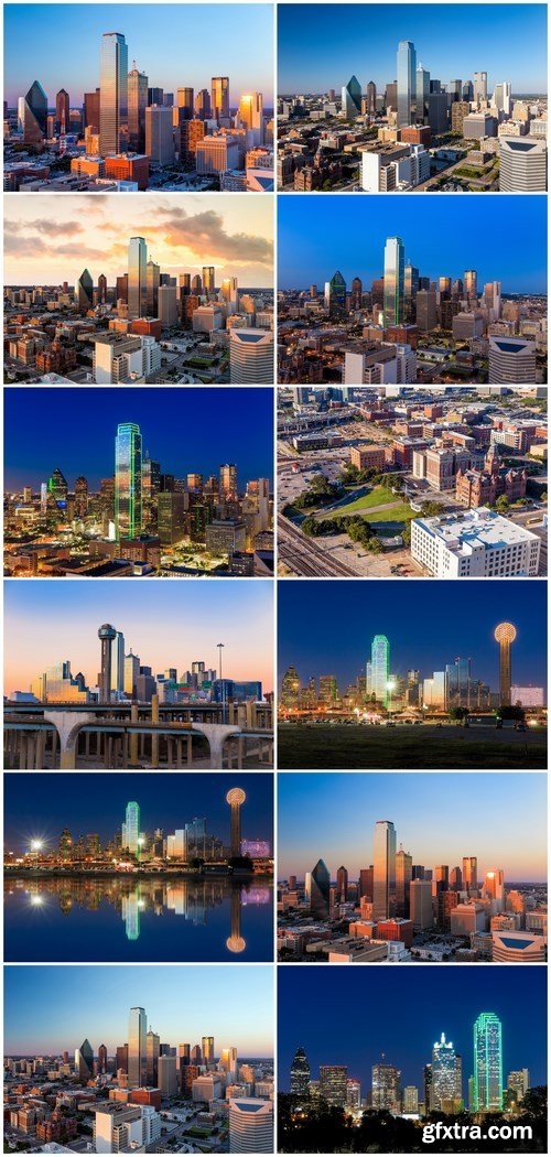 Dallas, Texas Cityscape - 12xUHQ JPEG Photo Stock