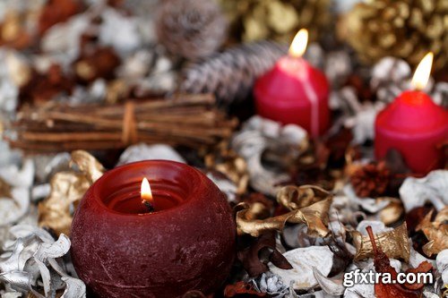 Beautiful Christmas Decorations 2 - 25xUHQ JPEG Photo Stock