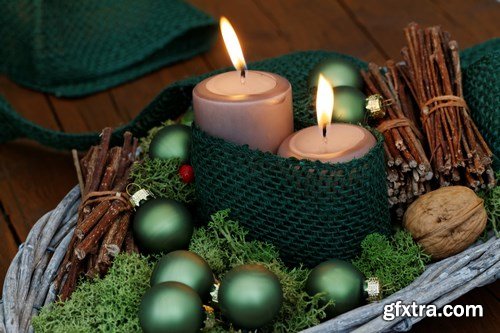 Beautiful Christmas Decorations 2 - 25xUHQ JPEG Photo Stock