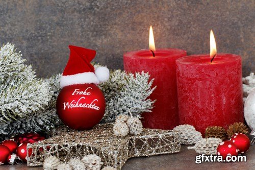 Beautiful Christmas Decorations 2 - 25xUHQ JPEG Photo Stock