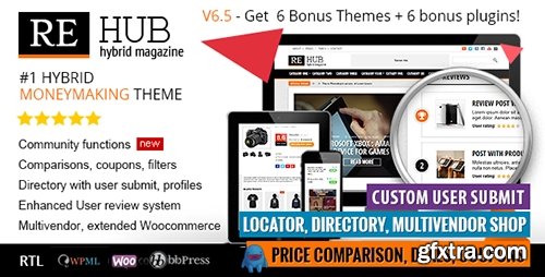 ThemeForest - REHub v6.5 - Directory, Multi Vendor Shop, Coupon, Affiliate Theme - 7646339