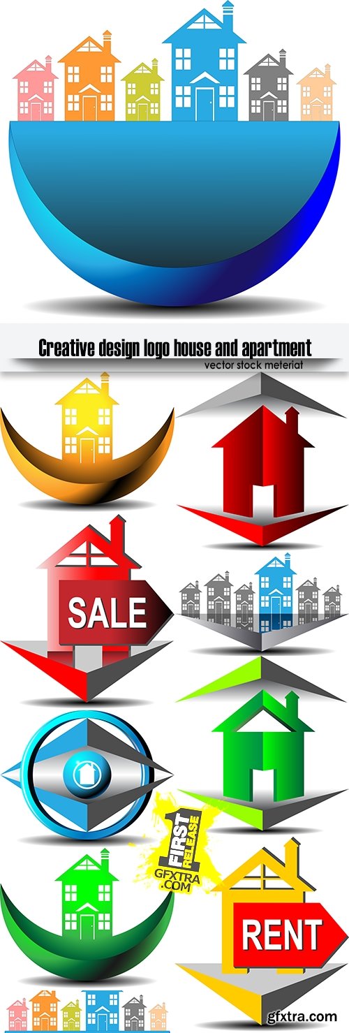 Creative design logo house and apartment