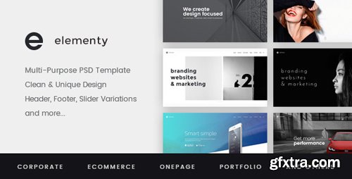 ThemeForest - Elementy – Multipurpose PSD Template 14467965