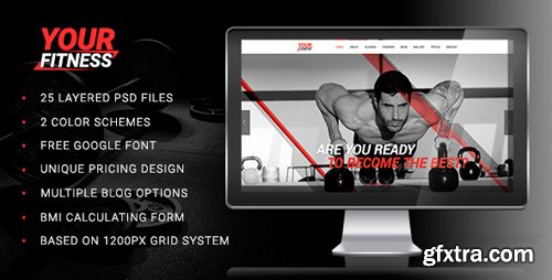 ThemeForest - YourFitness — Sports Blog, Fitness Clubs, Gym PSD 12251194