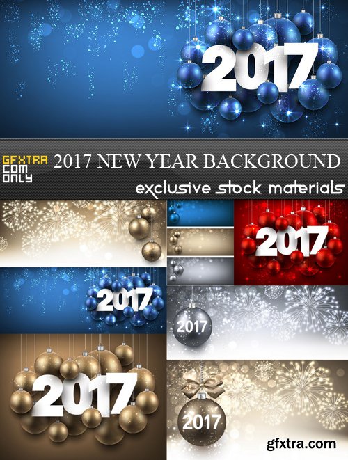 2017 New Year Background - 7 EPS