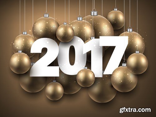 2017 New Year Background - 7 EPS