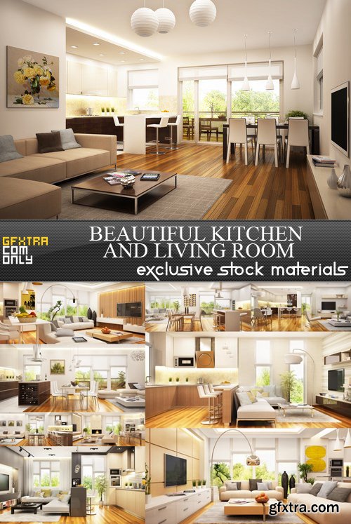 Beautiful Kitchen and Living Room - 10 UHQ JPEG