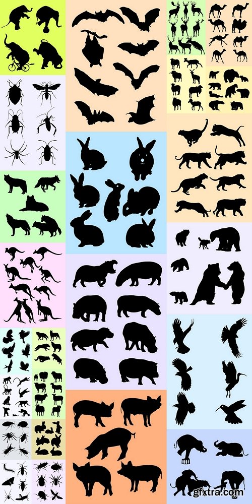 Animal silhouette, good use for symbol, logo, web icon, mascot, sign, or any design you want 2