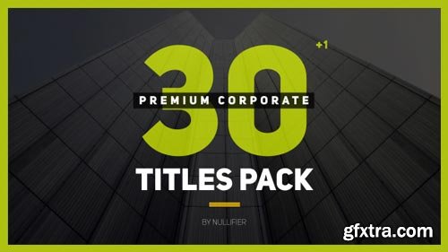 Videohive - 30+1 Premium Corporate Titles Pack - 18526683