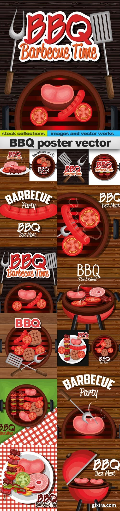 BBQ poster vector, 15 x EPS