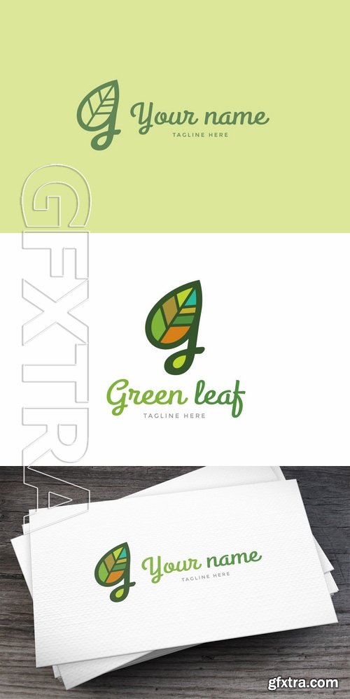 Green Leaf Logo Template