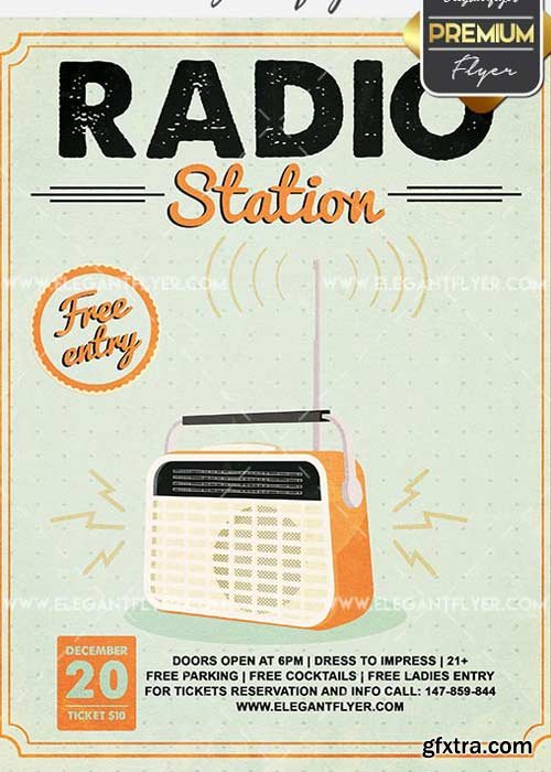 Radio V4 Flyer PSD Template + Facebook Cover