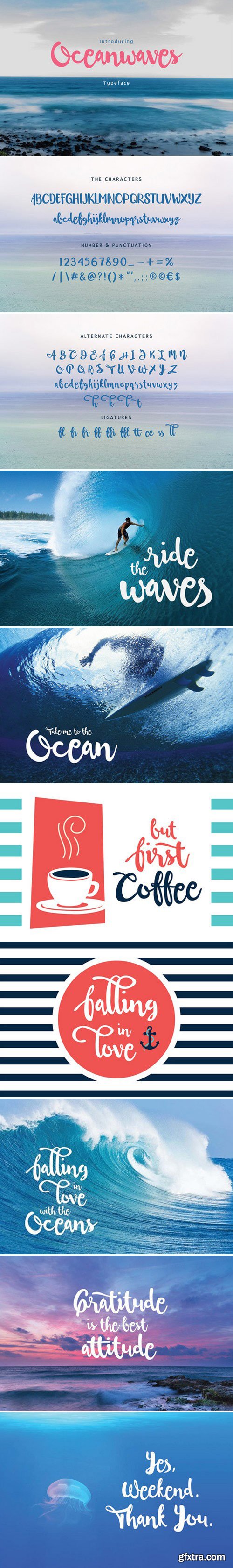 CM - Oceanwaves Typeface 761502