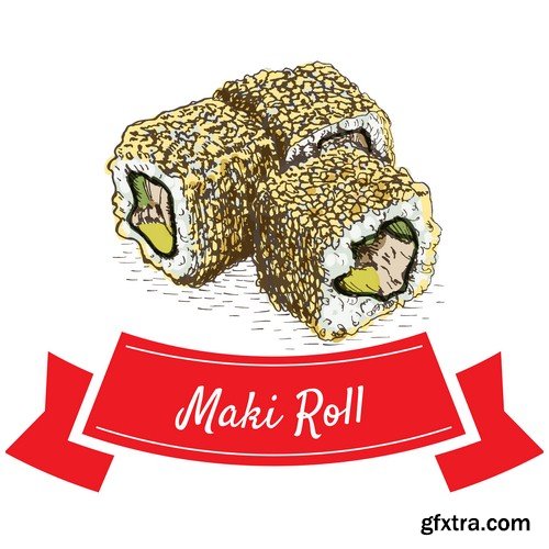 Rolls illustration - 7 EPS