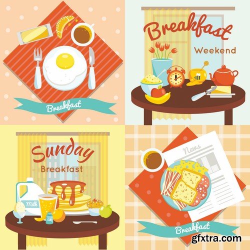 Breakfast sets - 6 EPS