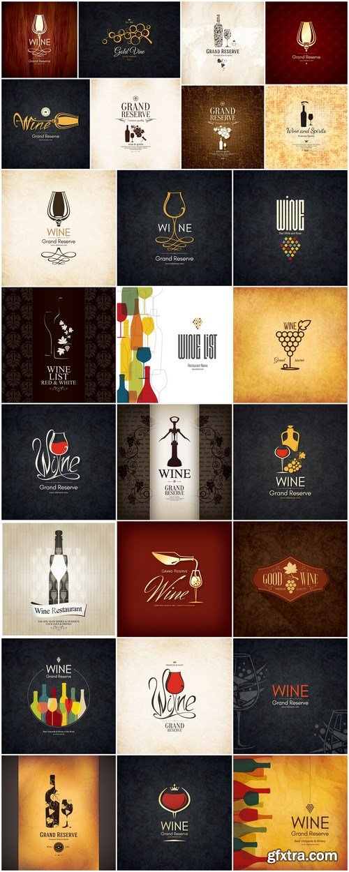 Logos and Labels for Wines - 26xEPS