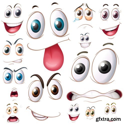 Cartoon Expressions & Emotions 2 - 20xEPS