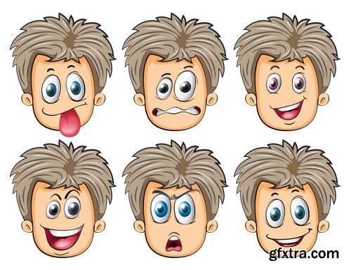 Cartoon Expressions & Emotions 2 - 20xEPS