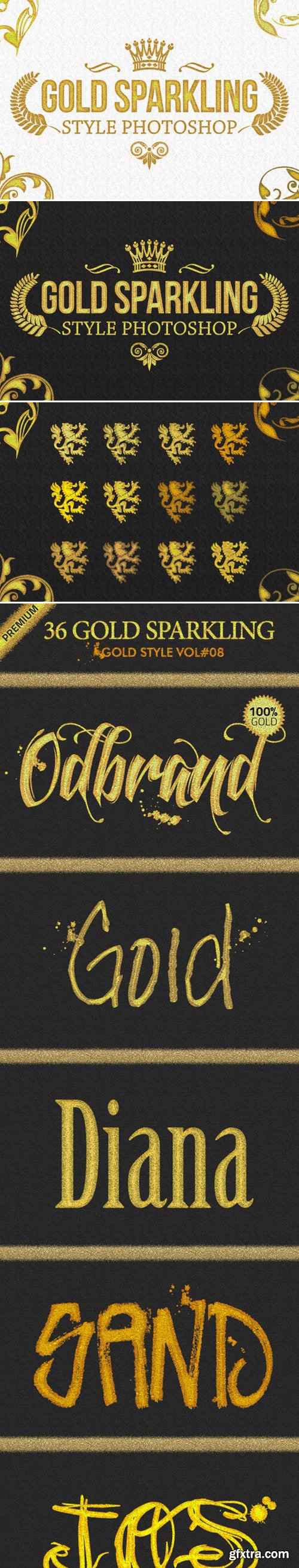 CM - 36 Gold Sparkling Style Photoshop V2 990380