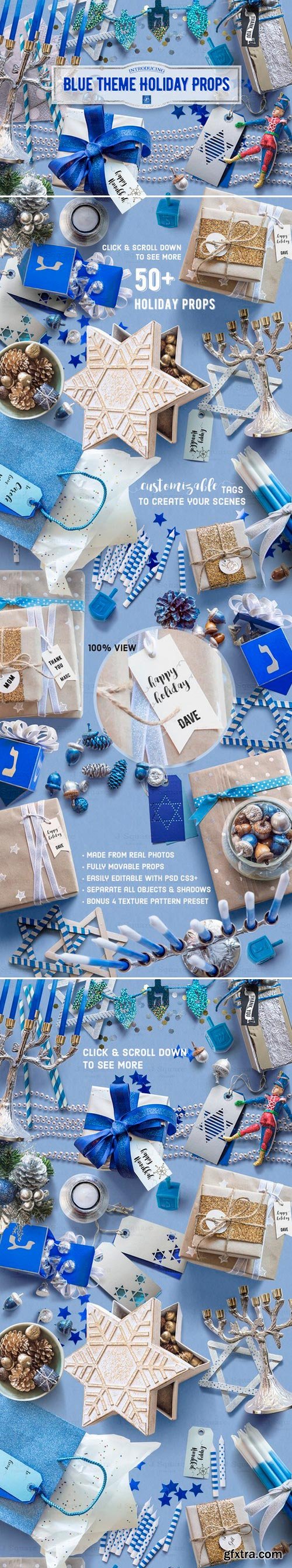 CM - Blue Theme Holiday Props 964735