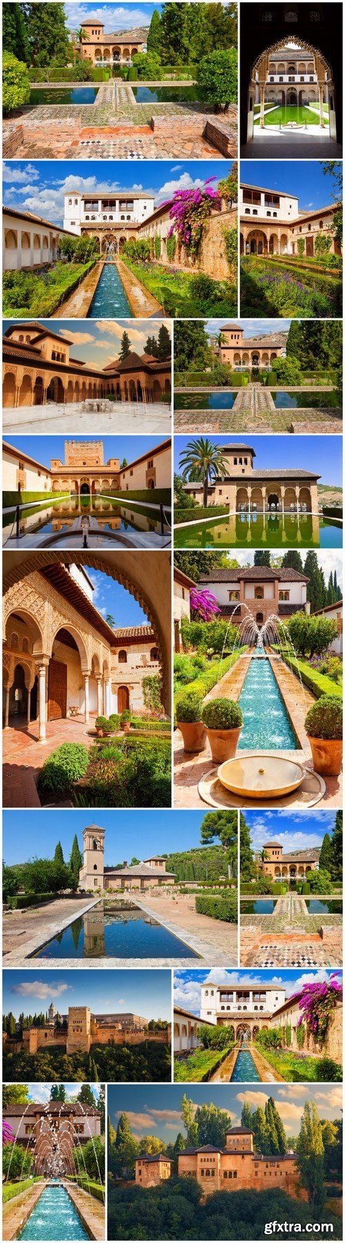 Beauty of Alhambra de Granada - 16xUHQ JPEG Photo Stock