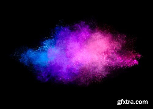 Explosion of Colored Powder 2 - 16xUHQ JPEG Photo Stock