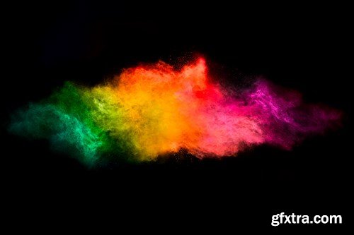 Explosion of Colored Powder 2 - 16xUHQ JPEG Photo Stock