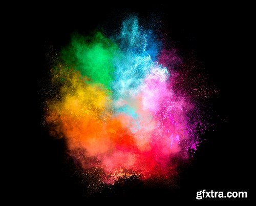 Explosion of Colored Powder 2 - 16xUHQ JPEG Photo Stock