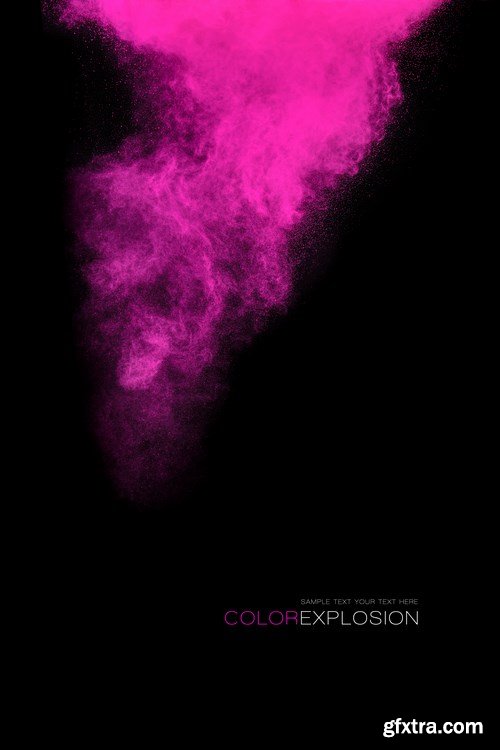 Explosion of Colored Powder 2 - 16xUHQ JPEG Photo Stock