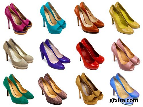 Female footwear collection - 22xUHQ JPEG Photo Stock