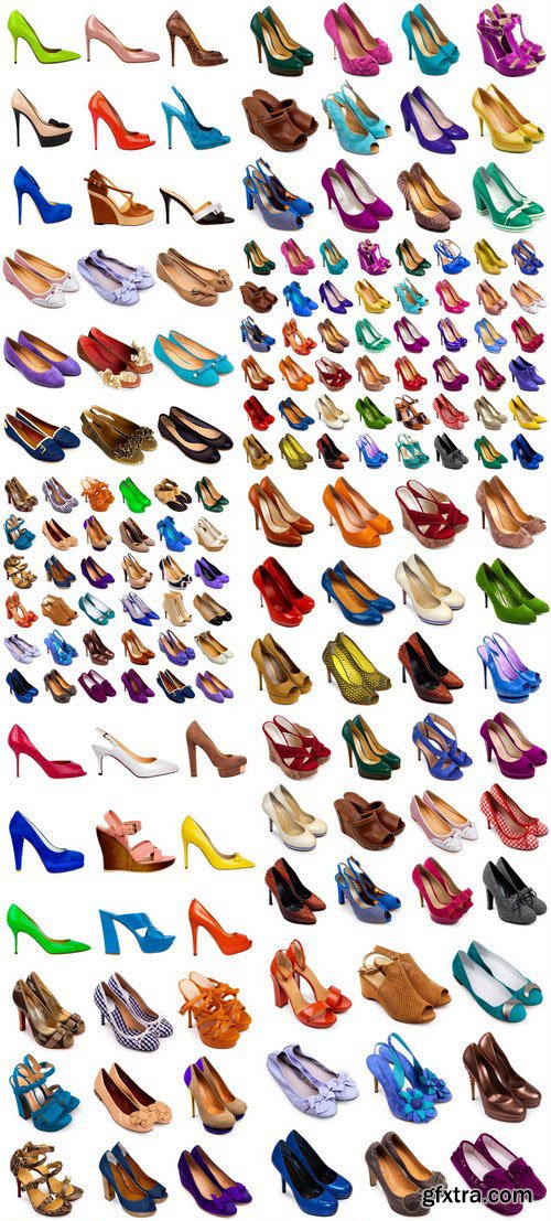 Female footwear collection - 22xUHQ JPEG Photo Stock