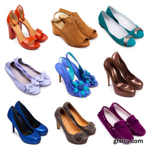 Female footwear collection - 22xUHQ JPEG Photo Stock