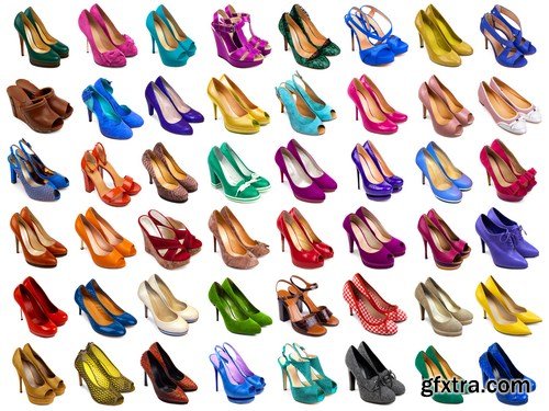 Female footwear collection - 22xUHQ JPEG Photo Stock