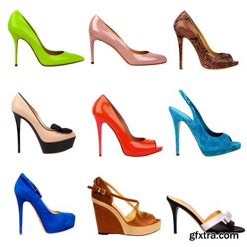 Female footwear collection - 22xUHQ JPEG Photo Stock