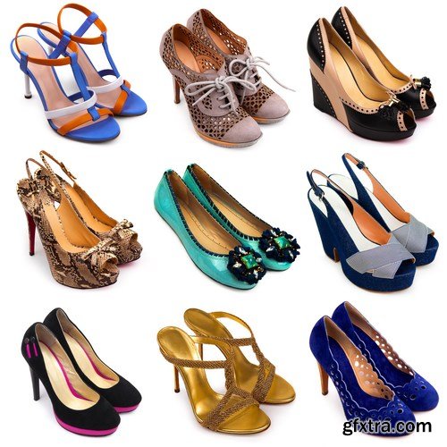 Female footwear collection - 22xUHQ JPEG Photo Stock