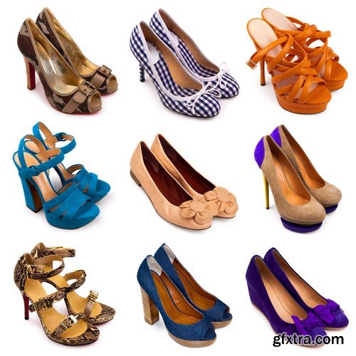 Female footwear collection - 22xUHQ JPEG Photo Stock