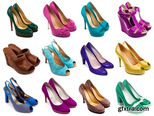 Female footwear collection - 22xUHQ JPEG Photo Stock