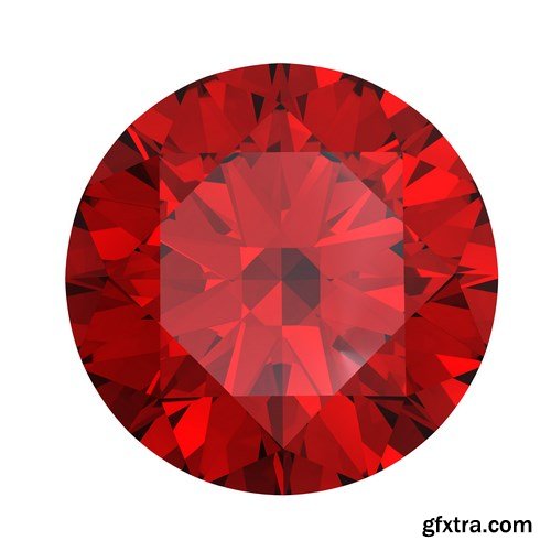 Rubies and garnets - gemstones, 33xUHQ JPEG Photo Stock