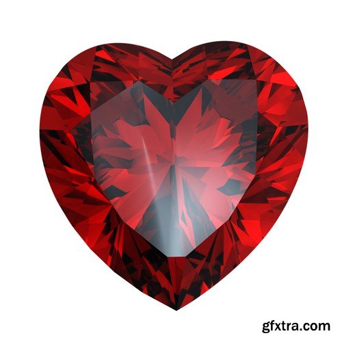 Rubies and garnets - gemstones, 33xUHQ JPEG Photo Stock