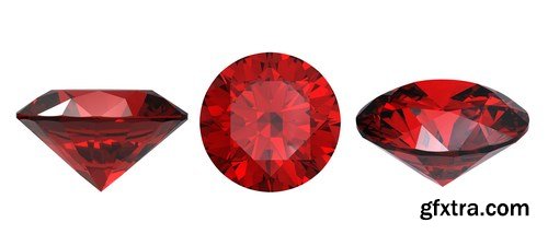 Rubies and garnets - gemstones, 33xUHQ JPEG Photo Stock